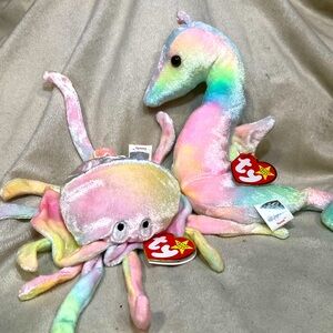 2nd Gen Beanie babies! "Goochy" and "Neon"
